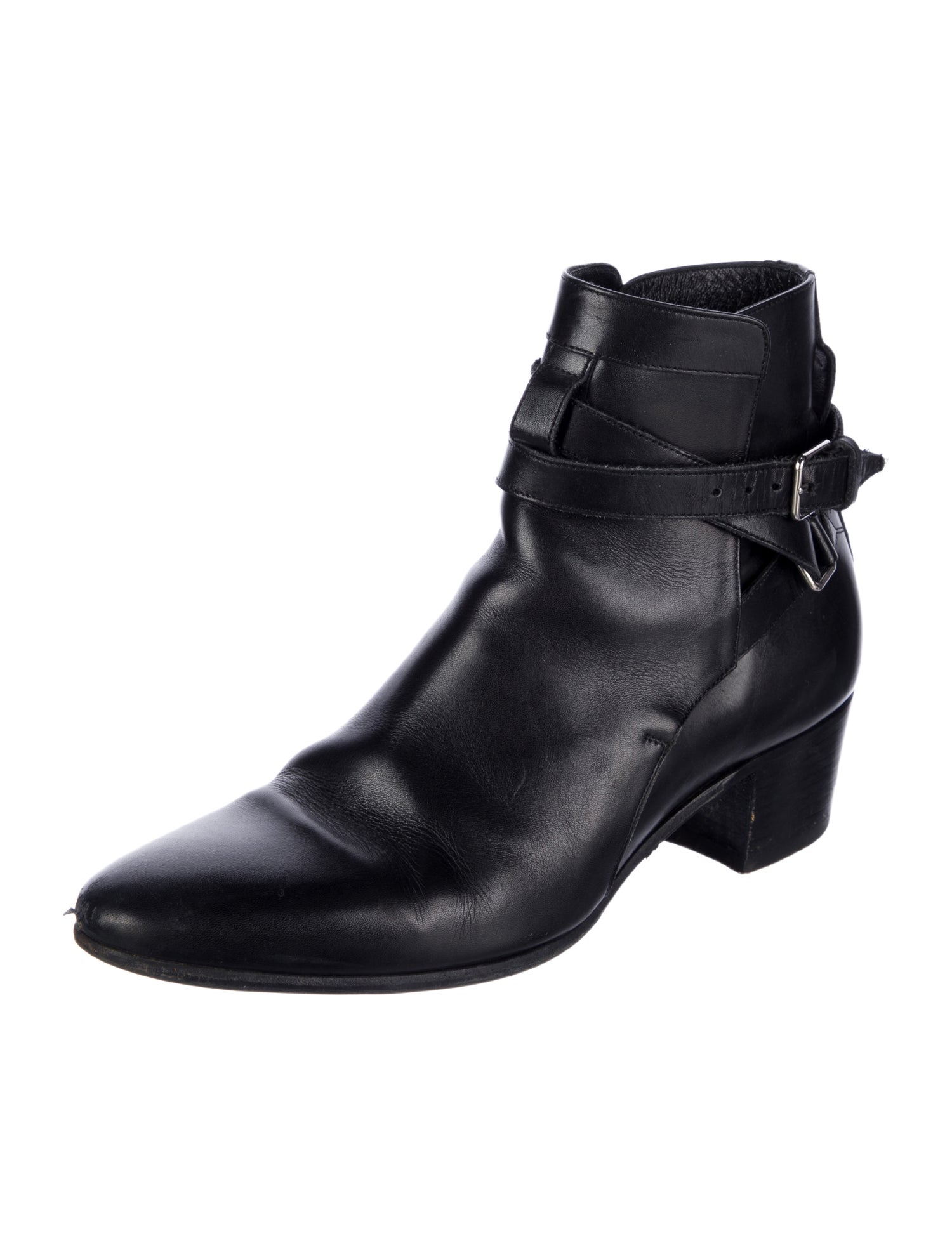 Saint Laurent Leather Moto Boots
