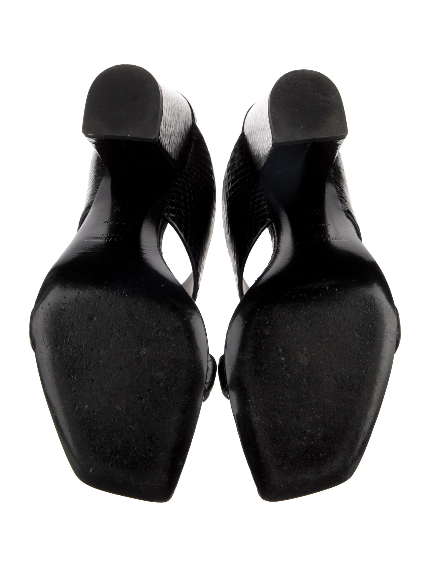 Saint Laurent Snakeskin Slides