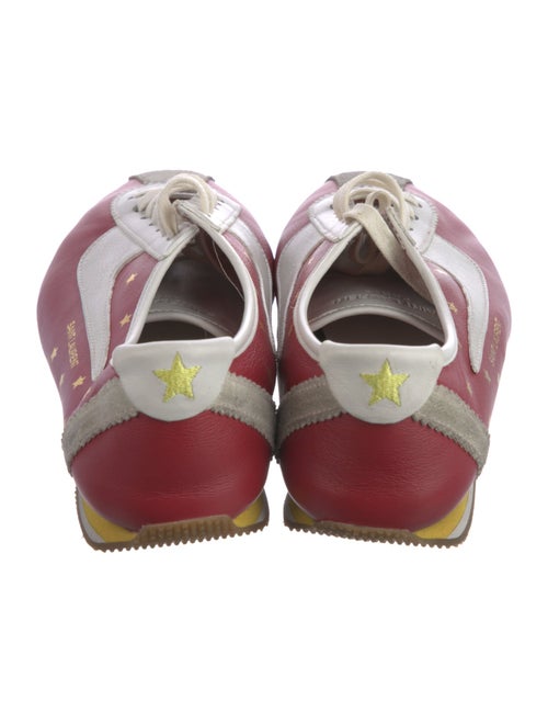 Saint Laurent Leather Colorblock Pattern Sneakers