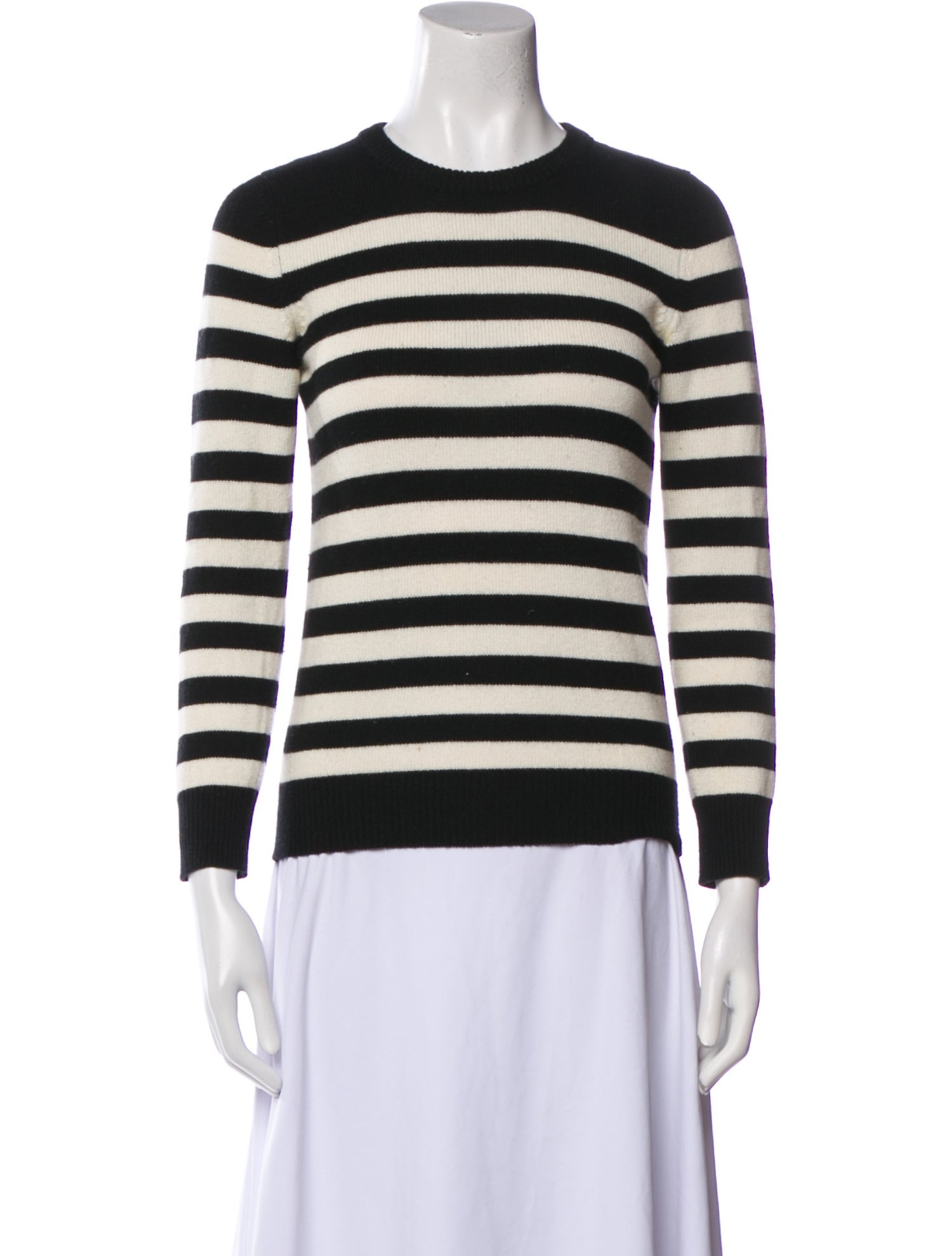 Saint Laurent Striped Crew Neck Sweatshirt