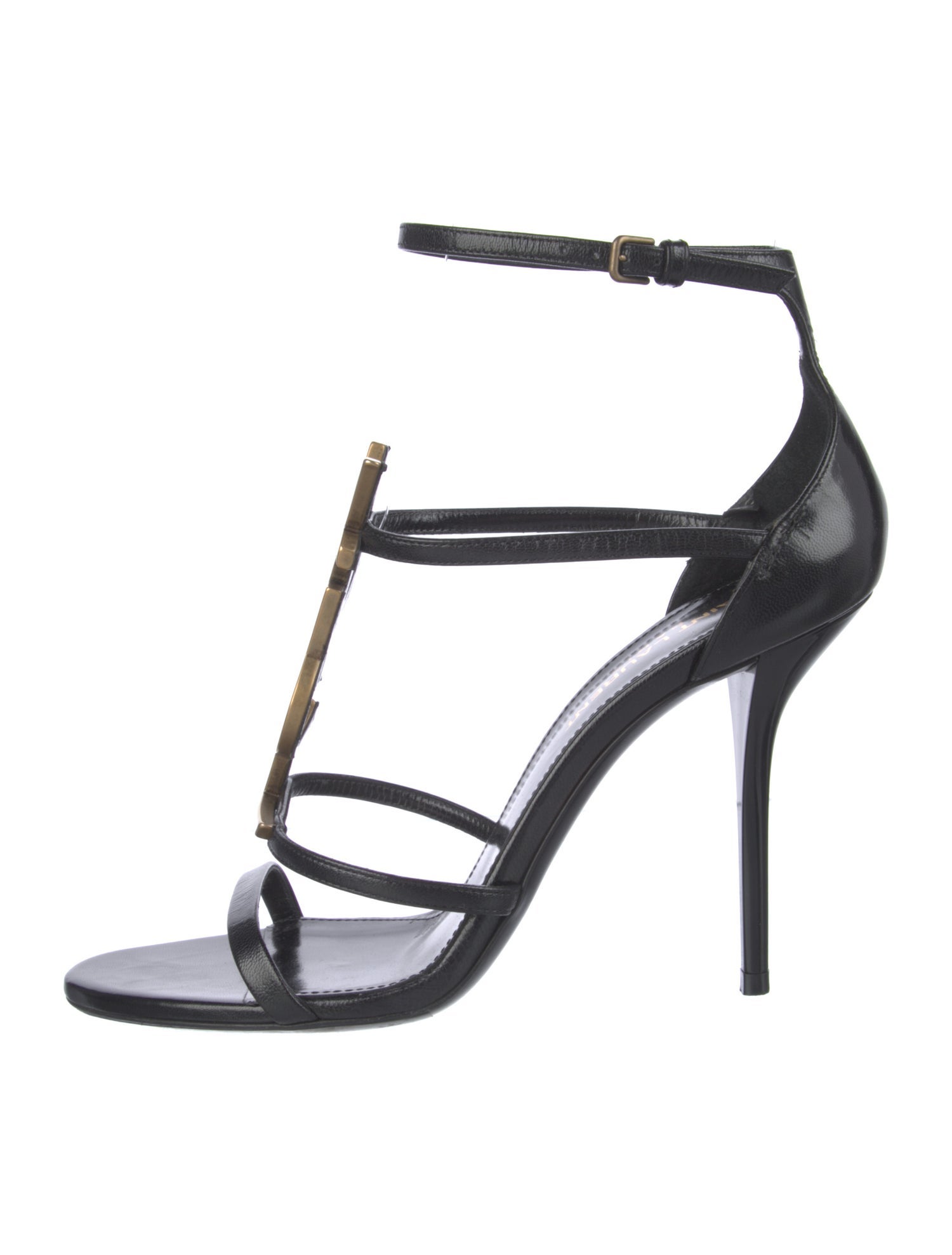 Saint Laurent Leather T-Strap Sandals