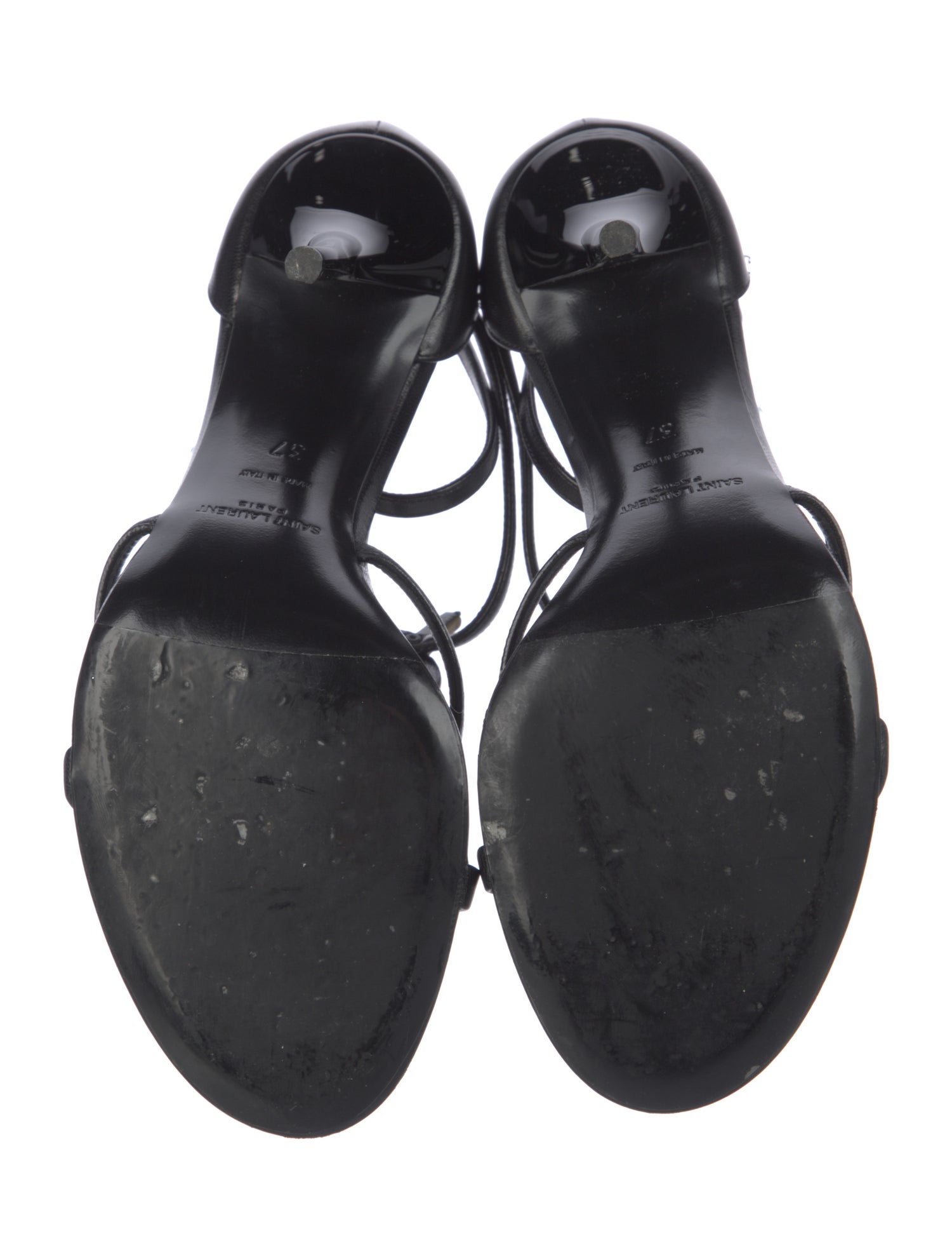 Saint Laurent Leather T-Strap Sandals
