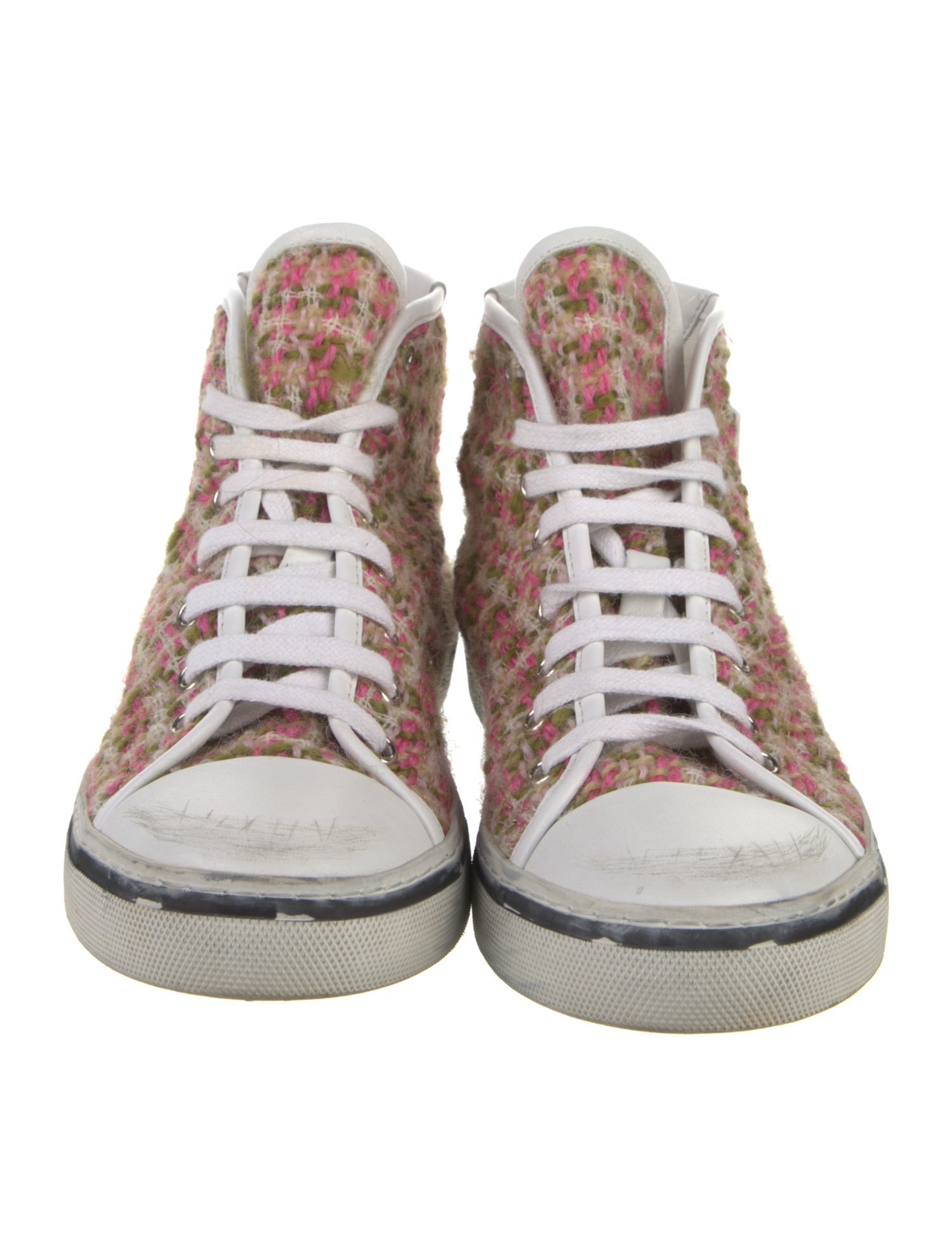 Saint Laurent Tweed Tweed Pattern Sneakers