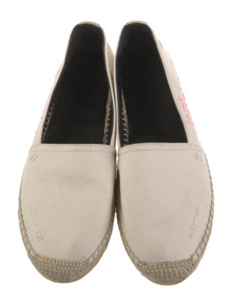 Saint Laurent Signature Logo Canvas Espadrilles