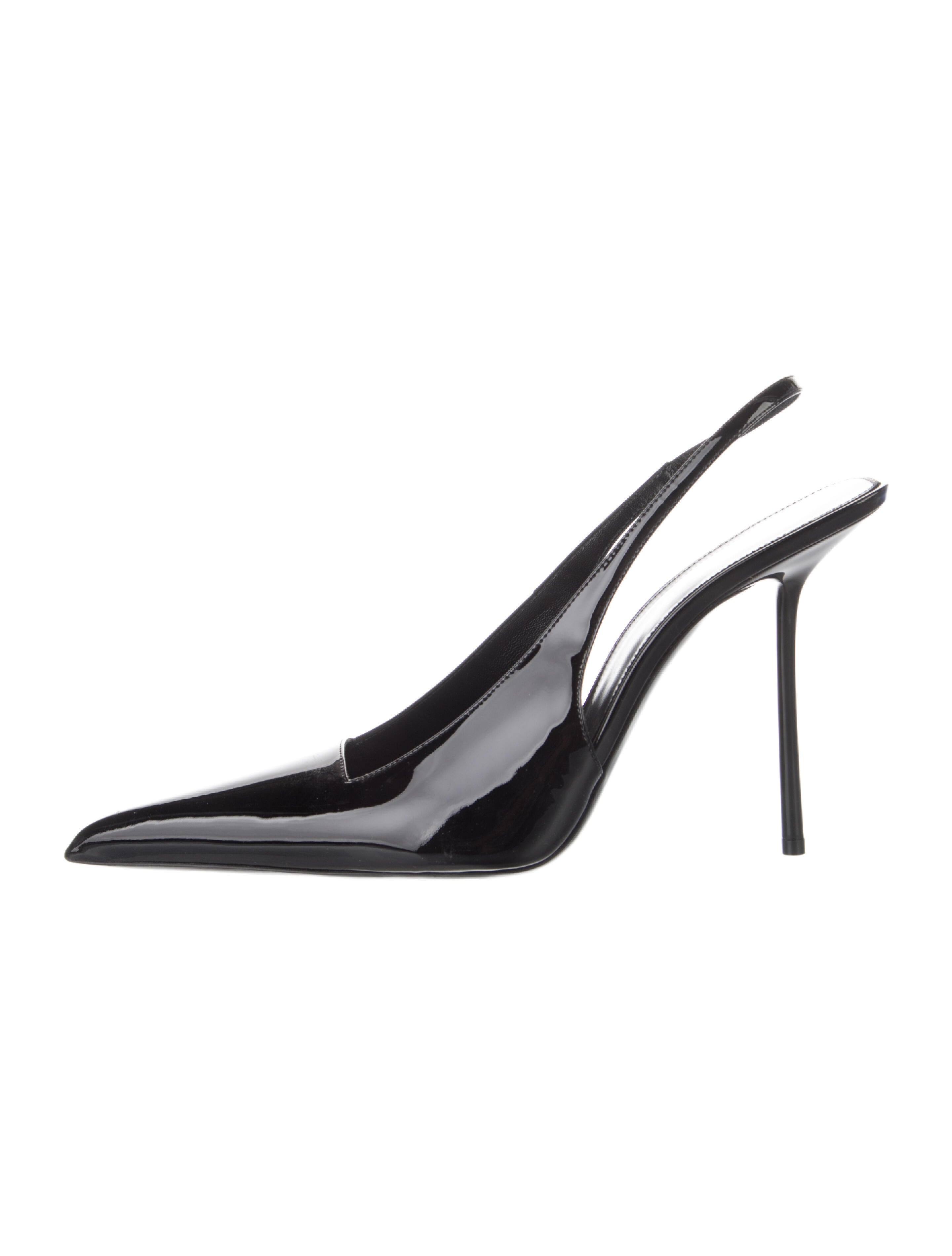 Saint Laurent Patent Leather Slingback Pumps