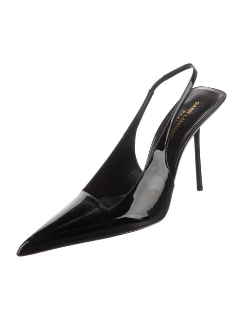 Saint Laurent Patent Leather Slingback Pumps