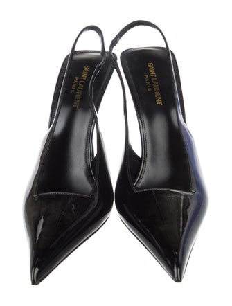 Saint Laurent Patent Leather Slingback Pumps