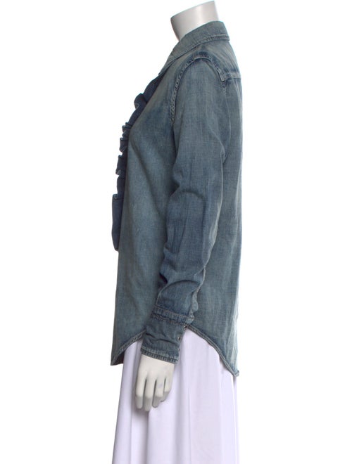 Saint Laurent Long Sleeve Button-Up Top