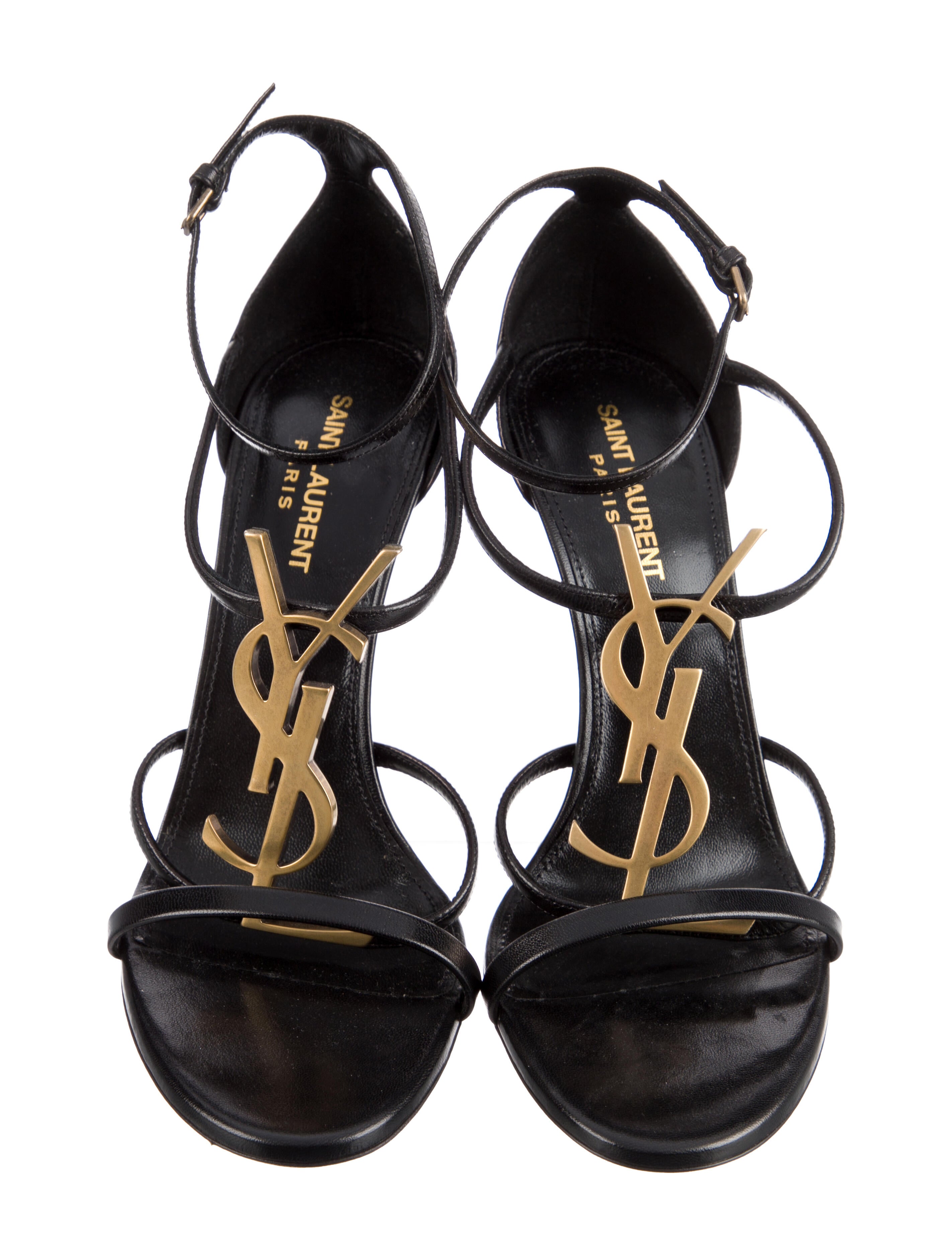 Saint Laurent Leather T-Strap Sandals