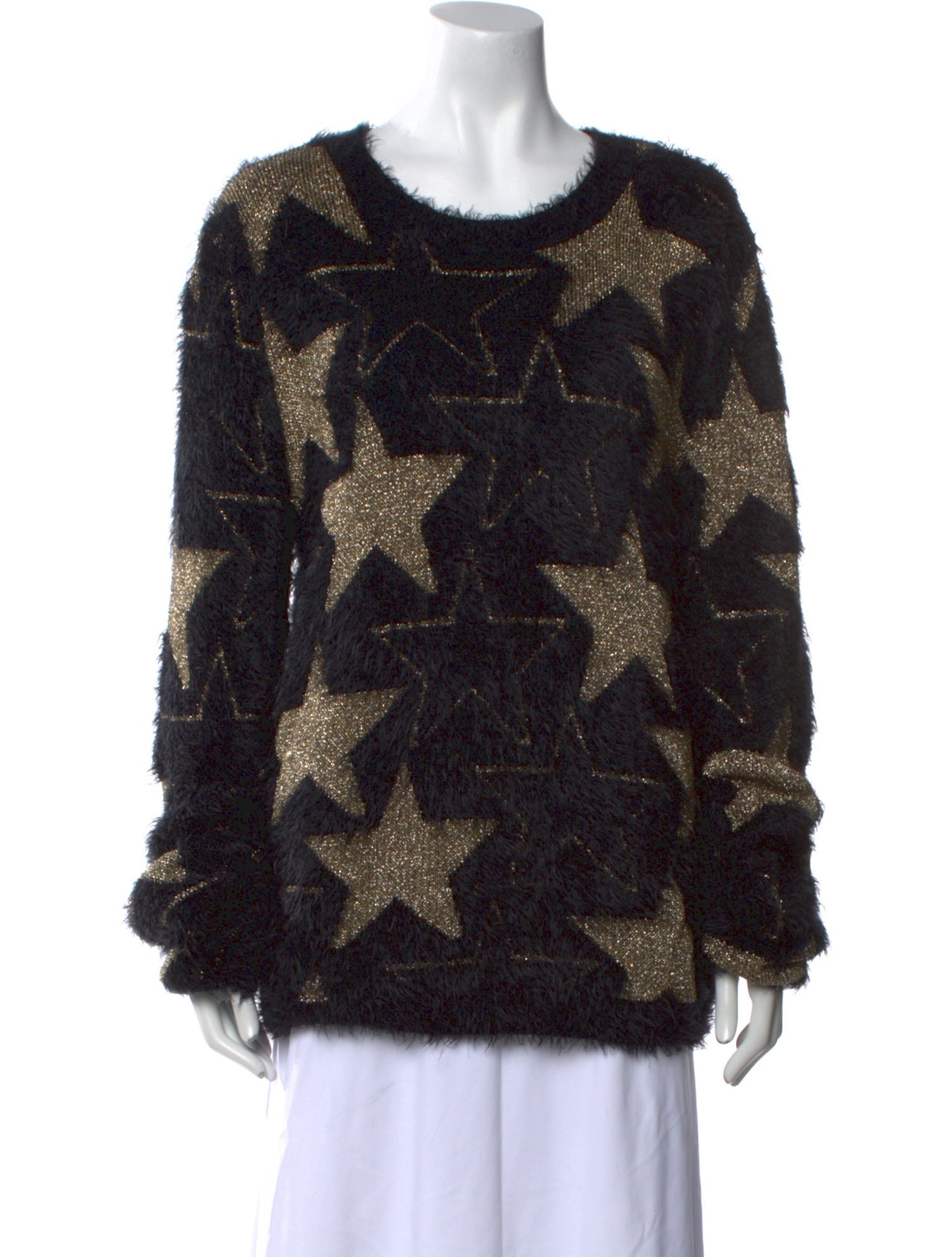 Saint Laurent Printed Scoop Neck Sweater