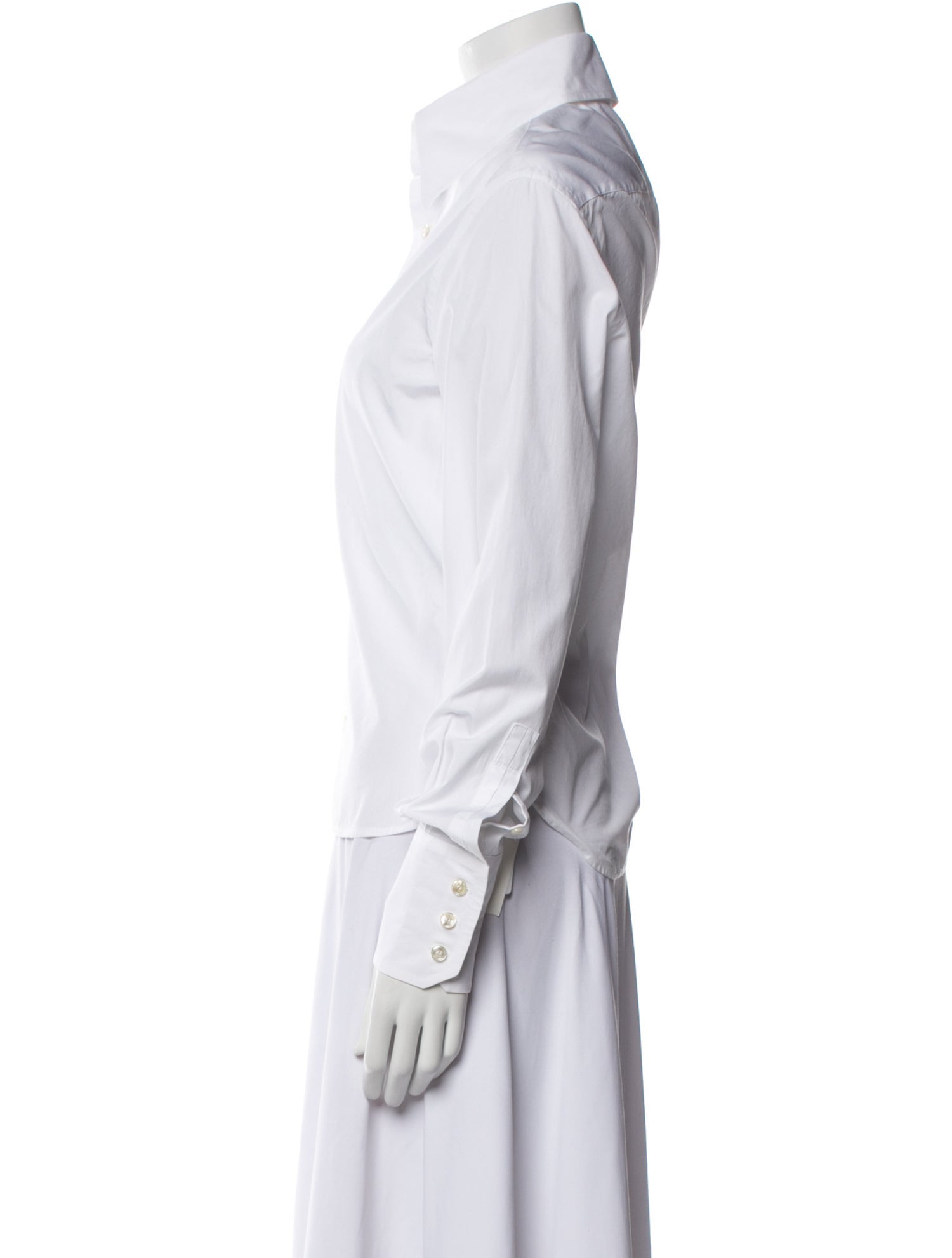 Saint Laurent Long Sleeve Button-Up Top