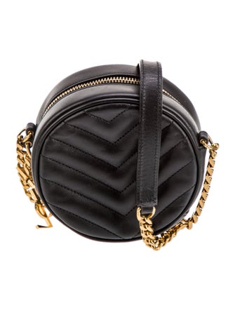 Saint Laurent Chevron Monogram Bubble Small