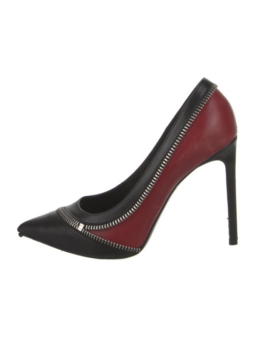 Saint Laurent Leather Colorblock Pattern Pumps