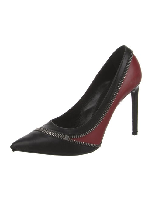 Saint Laurent Leather Colorblock Pattern Pumps