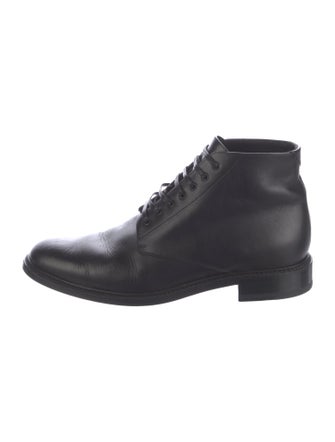 Saint Laurent Leather Lace-Up Boots