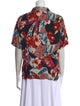 Saint Laurent 2020 Floral Print Button-Up Top