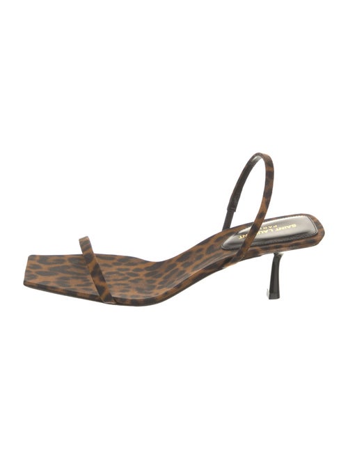 Saint Laurent Animal Print Slingback Sandals