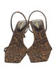 Saint Laurent Animal Print Slingback Sandals