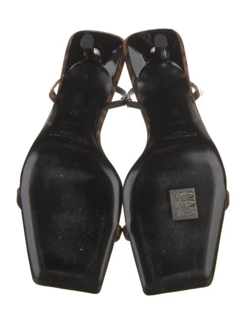 Saint Laurent Animal Print Slingback Sandals