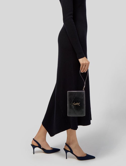 Saint Laurent Embossed Leather Cassandre 2024