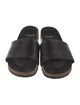 Saint Laurent Leather Studded Accents Slides