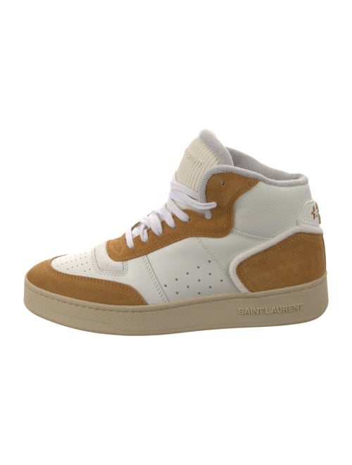Saint Laurent Leather Colorblock Pattern Sneakers