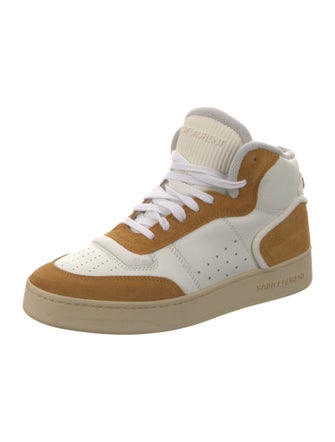 Saint Laurent Leather Colorblock Pattern Sneakers