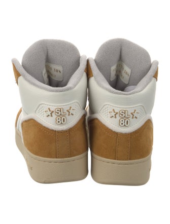 Saint Laurent Leather Colorblock Pattern Sneakers