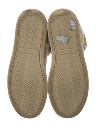 Saint Laurent Leather Colorblock Pattern Sneakers