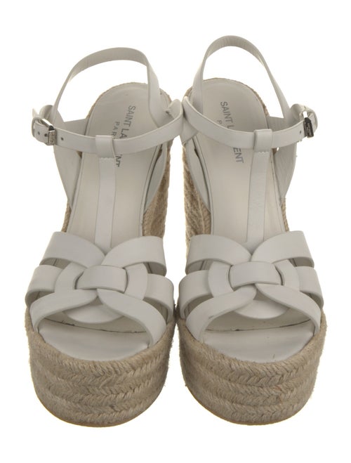 Saint Laurent Leather Braided Accents Espadrilles