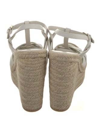 Saint Laurent Leather Braided Accents Espadrilles