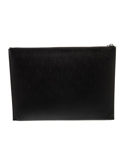 Saint Laurent Leather Grain De Poudre Document Holder