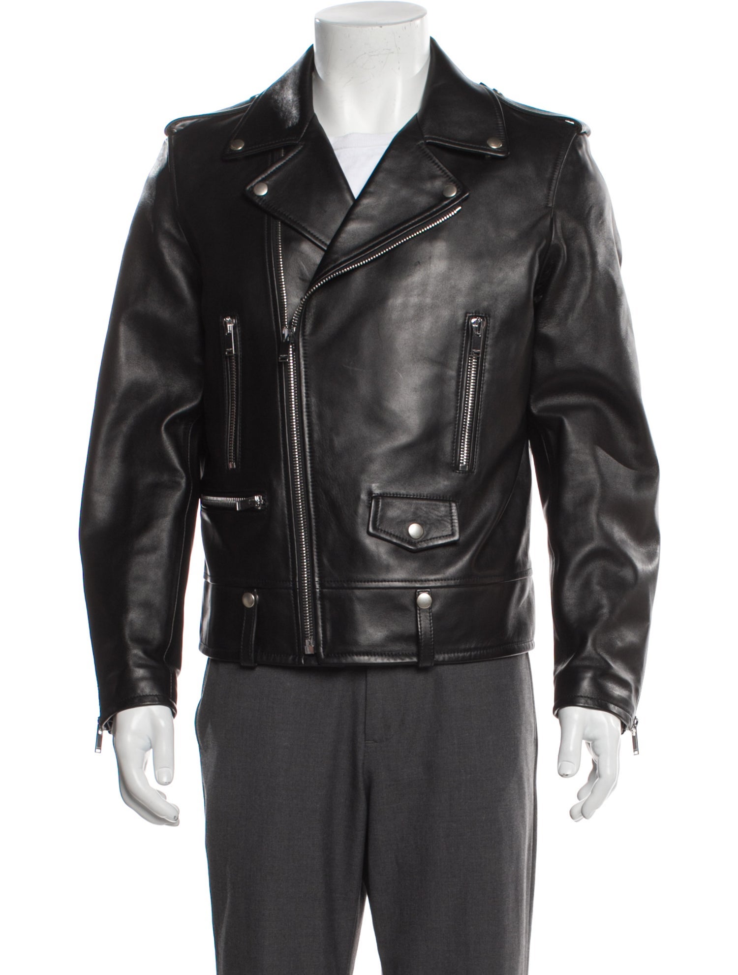 Saint Laurent 2022 Leather Biker Moto Jacket w/ Tags