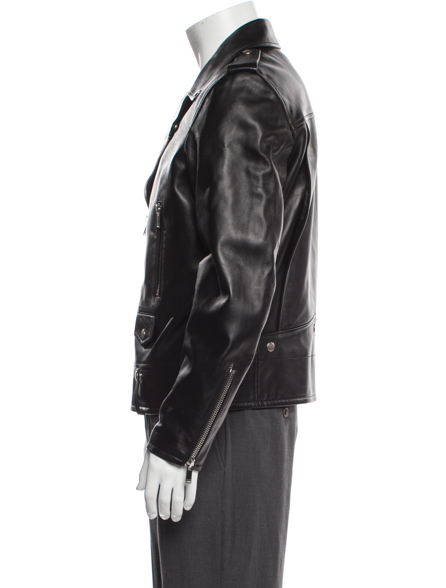 Saint Laurent 2022 Leather Biker Moto Jacket w/ Tags