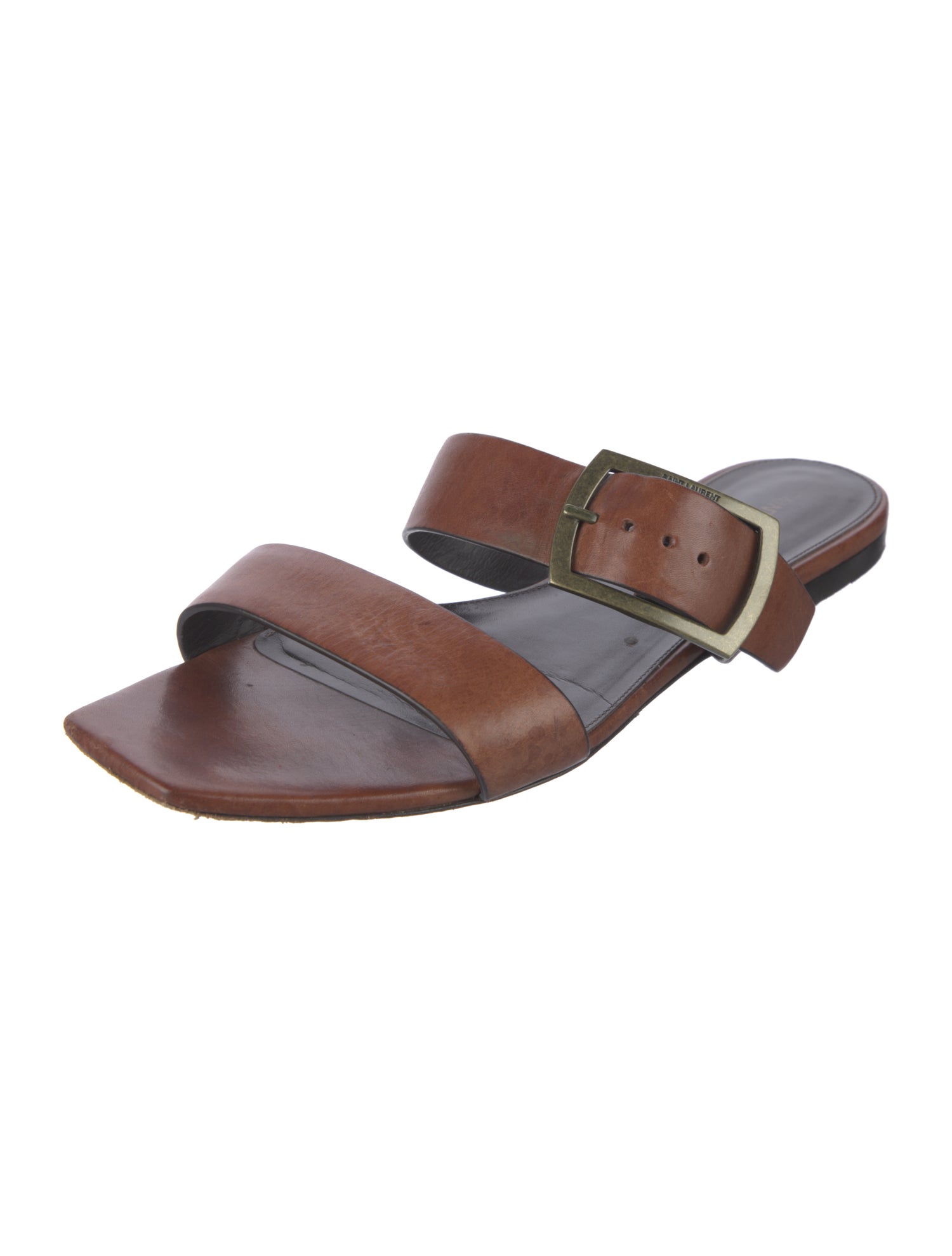 Saint Laurent Leather Slides