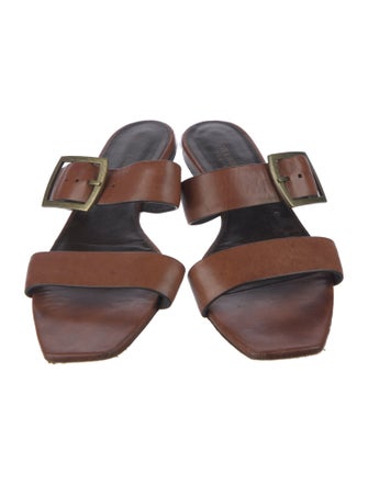 Saint Laurent Leather Slides