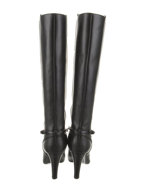Saint Laurent Leather Chain-Link Accents Boots