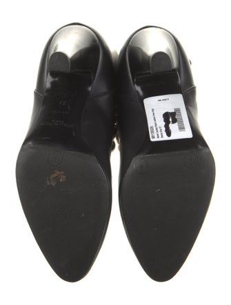 Saint Laurent Leather Chain-Link Accents Boots