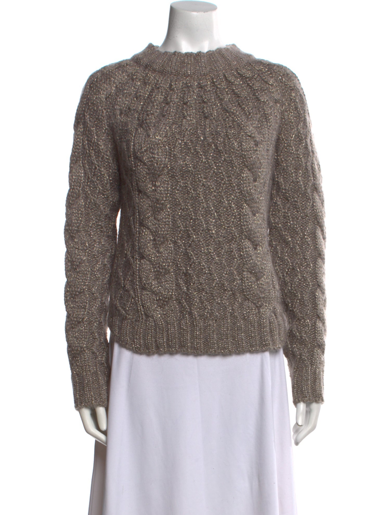 Saint Laurent Mohair Mock Neck Sweater