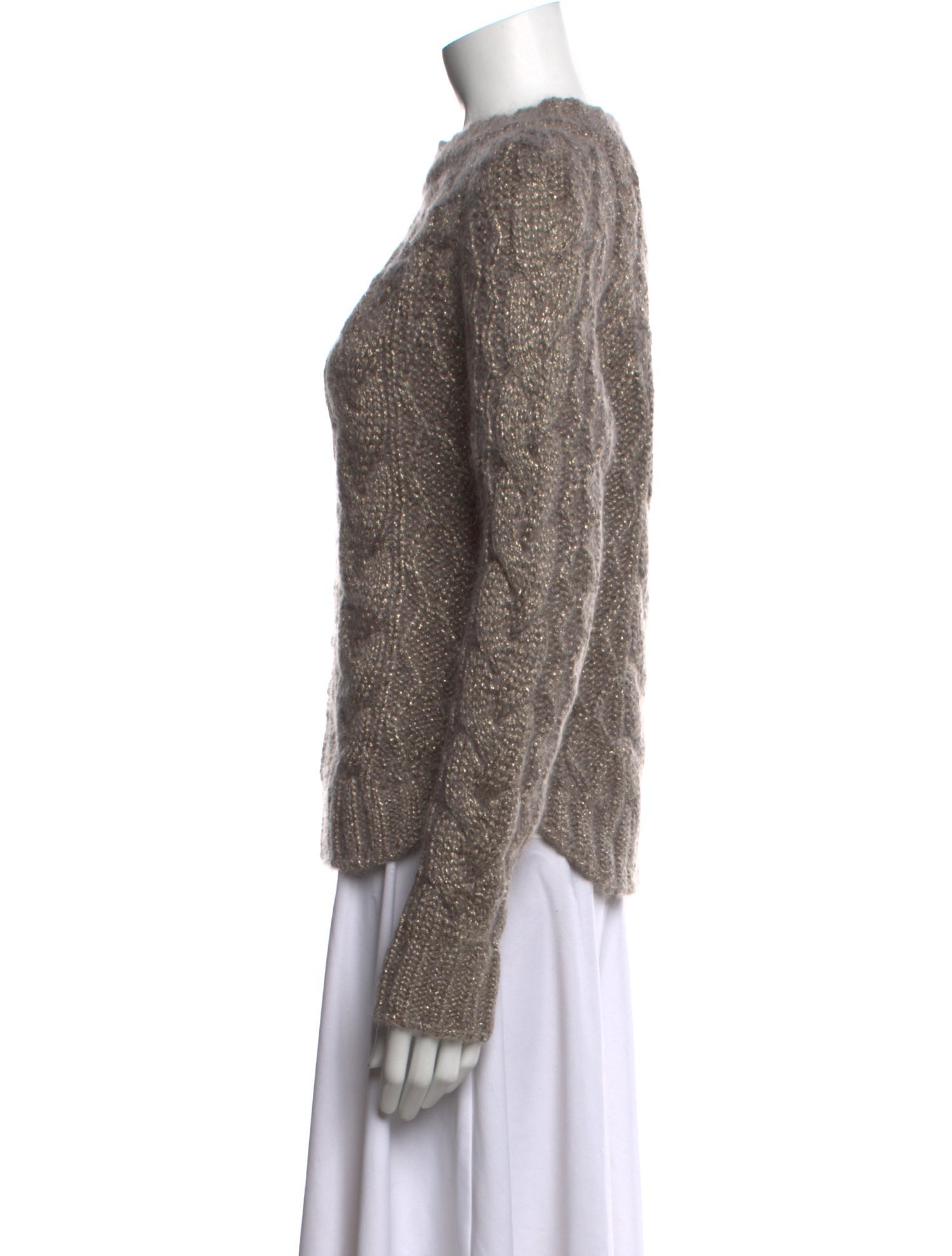 Saint Laurent Mohair Mock Neck Sweater