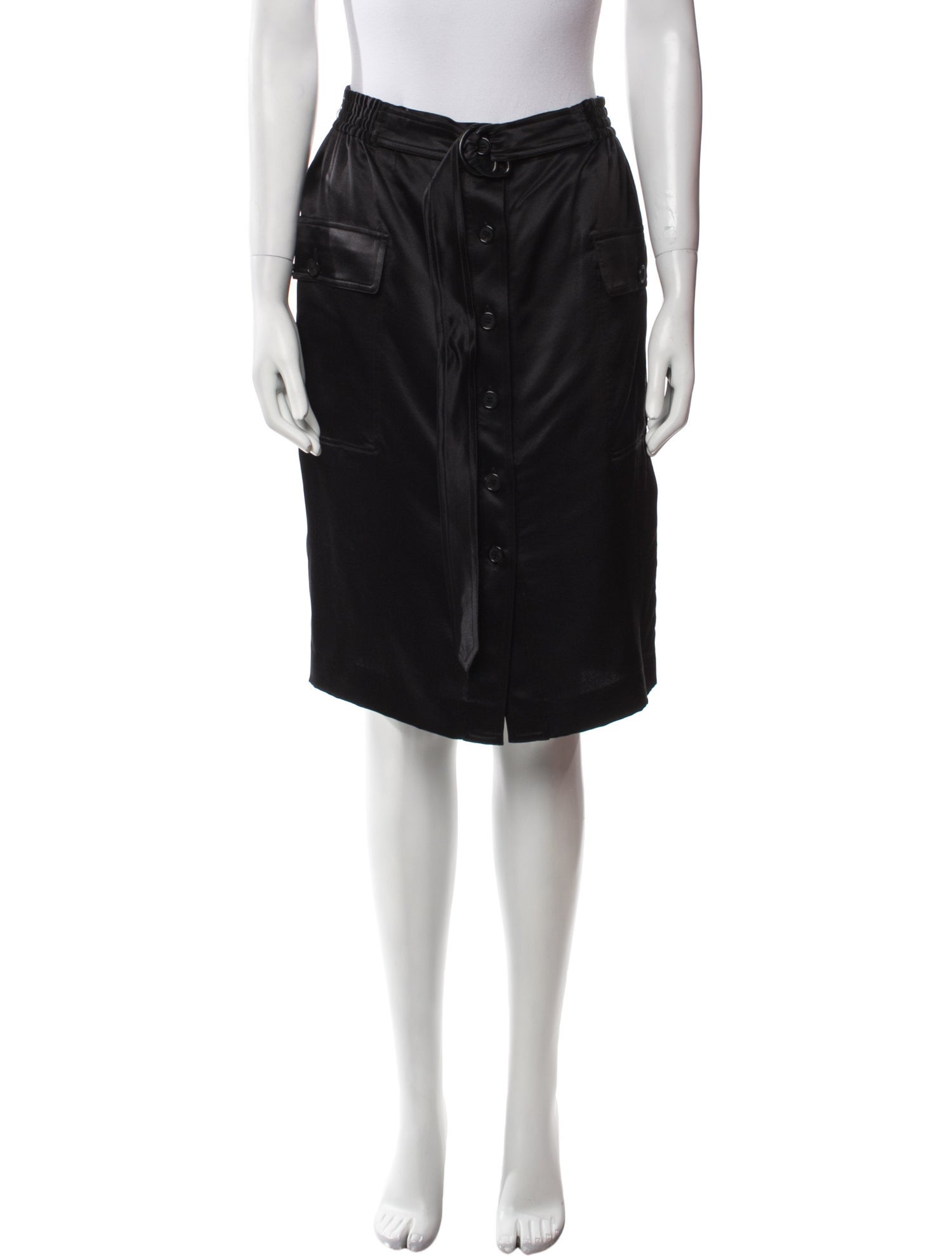 Saint Laurent Silk Knee-Length Skirt