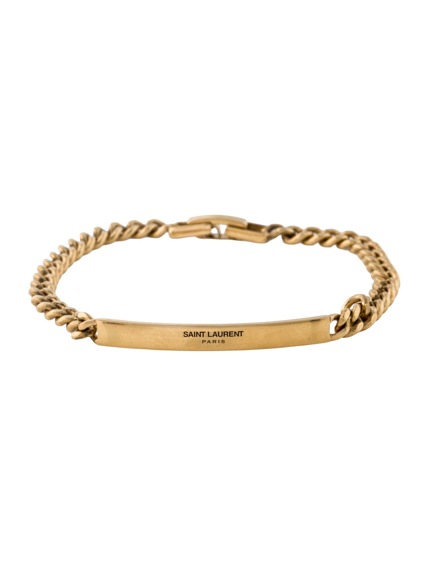 Saint Laurent Baptism ID Bar Link Bracelet