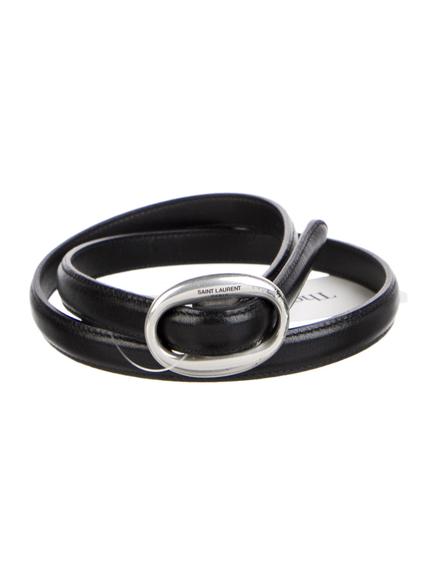 Saint Laurent Skinny Leather Belt