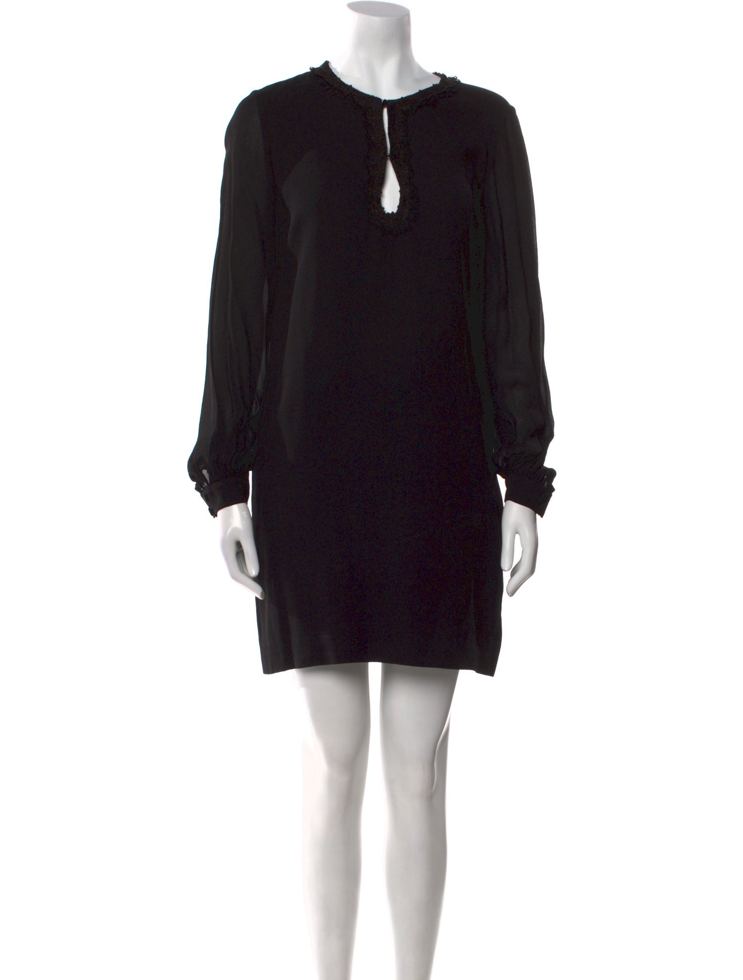 Saint Laurent Crew Neck Mini Dress