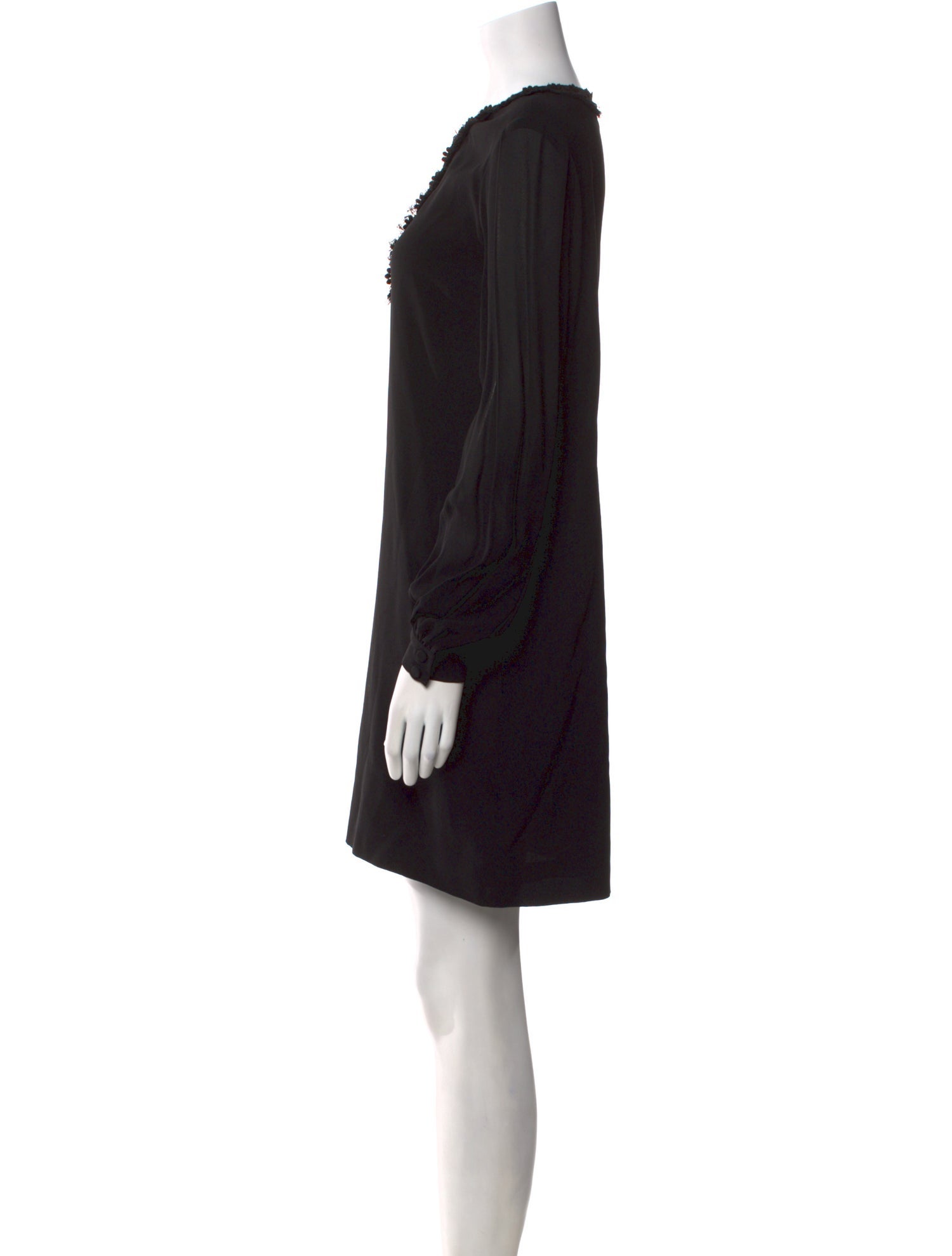 Saint Laurent Crew Neck Mini Dress