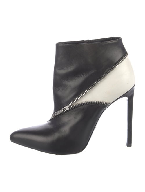 Saint Laurent Leather Colorblock Pattern Boots