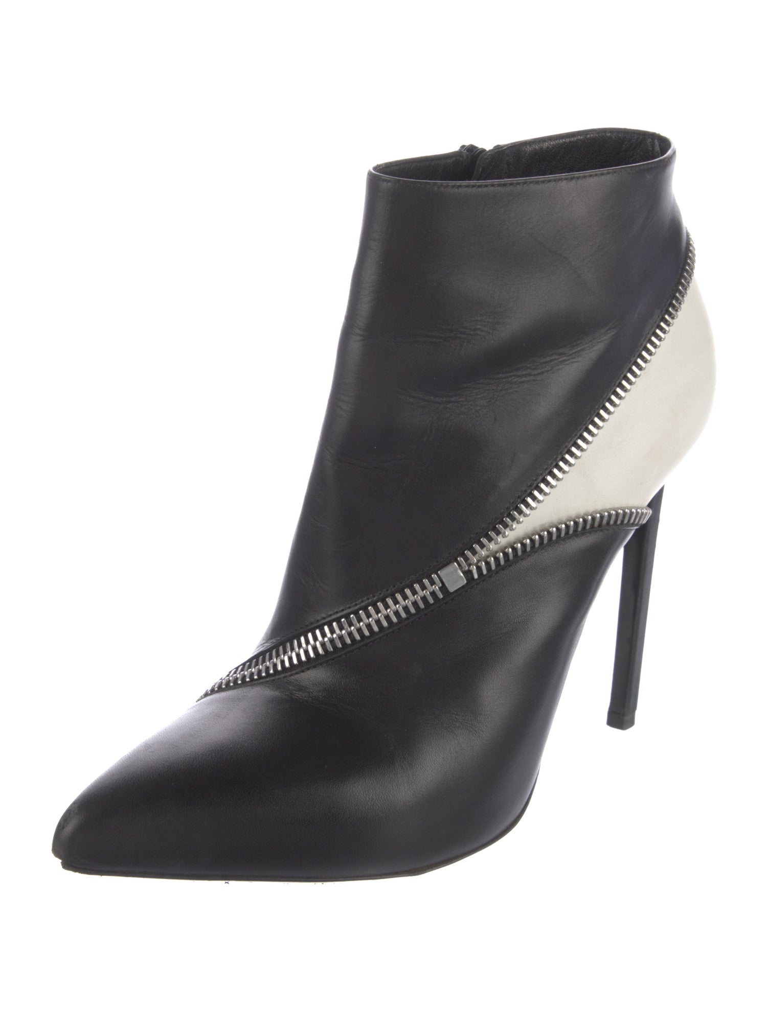 Saint Laurent Leather Colorblock Pattern Boots