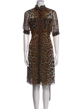 Saint Laurent Silk Knee-Length Dress
