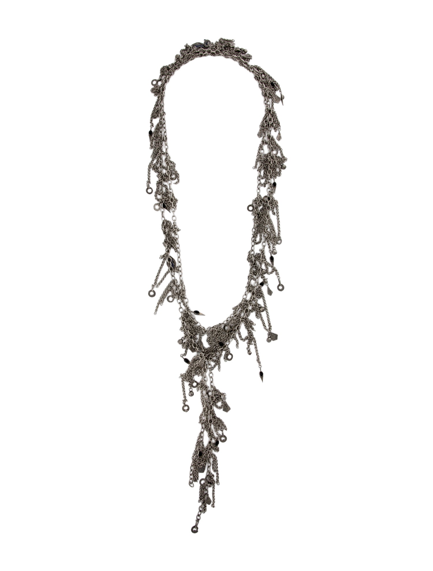 Saint Laurent Resin & Enamel Marrakech Tassel Tie Necklace