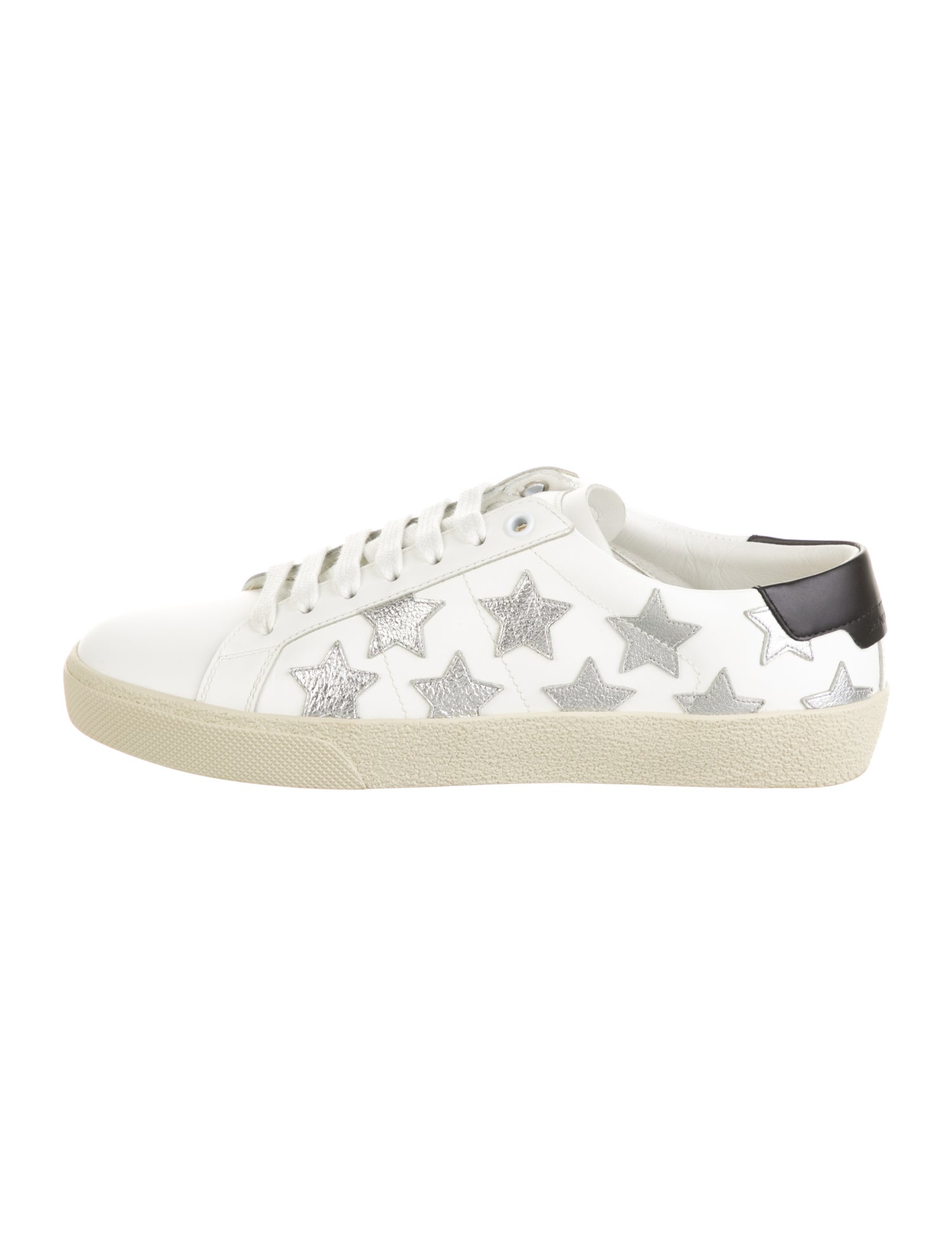 Saint Laurent Leather Patterned Sneakers